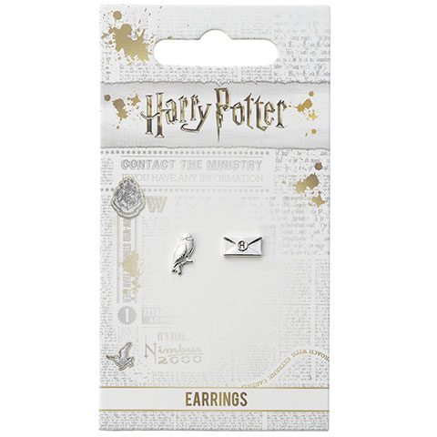 Boucles d’oreilles - Hedwidge et lettre - Harry Potter