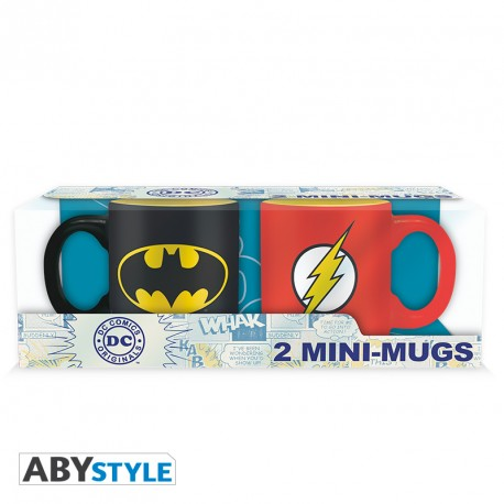 DC COMICS - Set 2 mugs à espresso - 110 ml - Batman & Flash