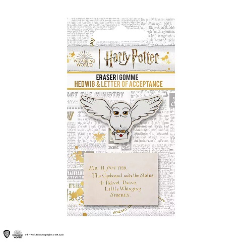 Set de 2 gommes - Hedwige et lettre - Harry Potter