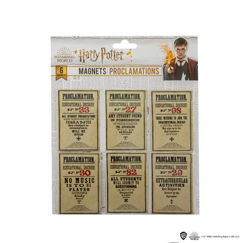 Set de 6 magnets - Proclamations - Harry Potter