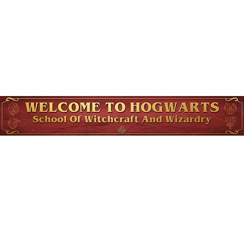 tableau en bois welcome to hogwarts