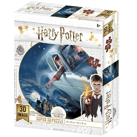 Puzzle lenticulaire Harry Potter et Ron dans la Ford Anglia 300 pièces