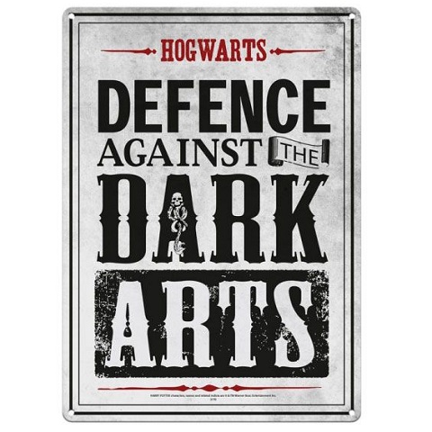 Harry Potter panneau métal Dark Arts 21 x 15 cm