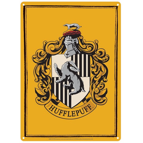 Harry Potter panneau métal Hufflepuff 21 x 15 cm
