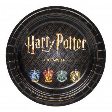 8 assiettes à dessert en carton Harry Potter - 18 cm